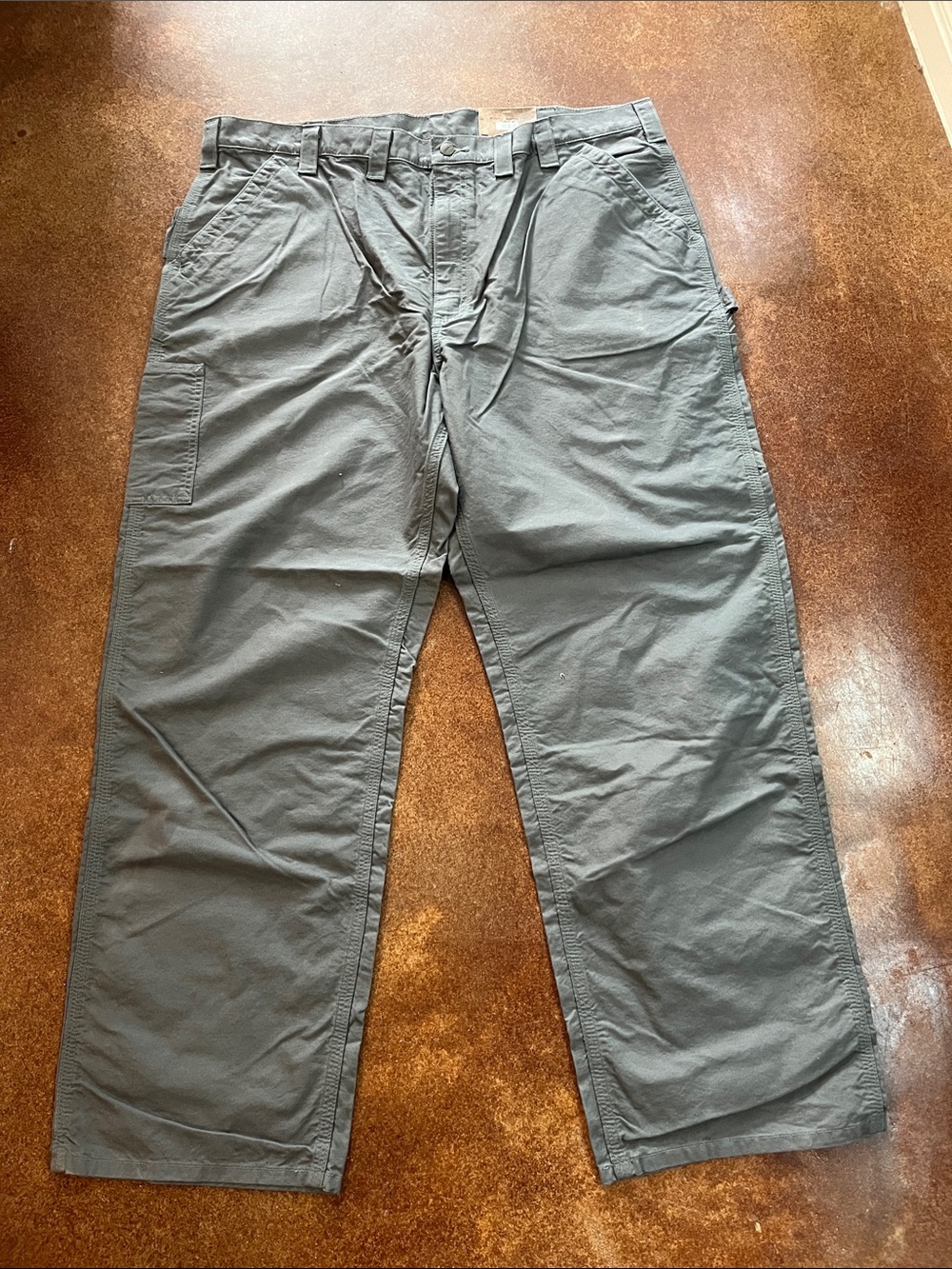 NWT Carhartt Men's Cargo Work Pants in Gray 44 x 32